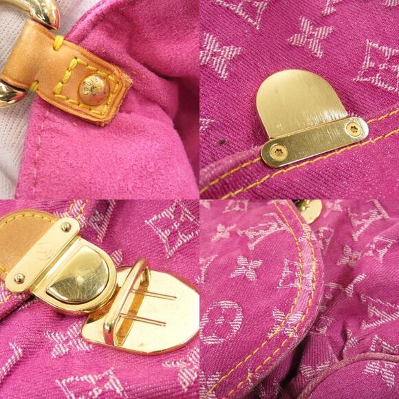 Louis Vuitton Mini Pleaty Handbag Monogram Denim Pink - Picture 7 of 9